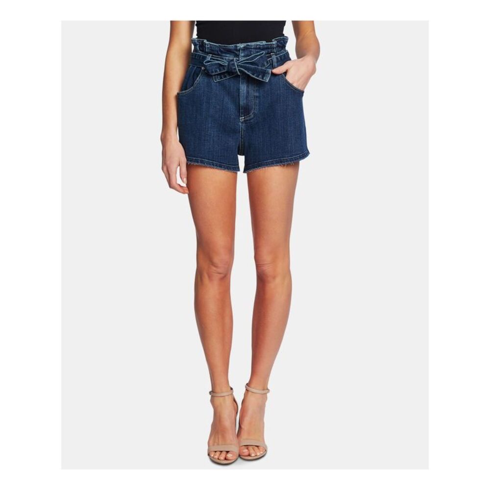 CECE Womens Blue Belted Shorts 14
